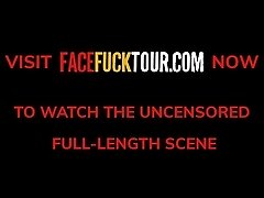 Face Fuck Tour - Pretty Blonde Slut Gets Her Throat Deeply Stuffed