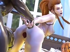 'Blacked Animation. Brigitte gape after massive dick in her ass[Grand Cupido]( Overwatch )'